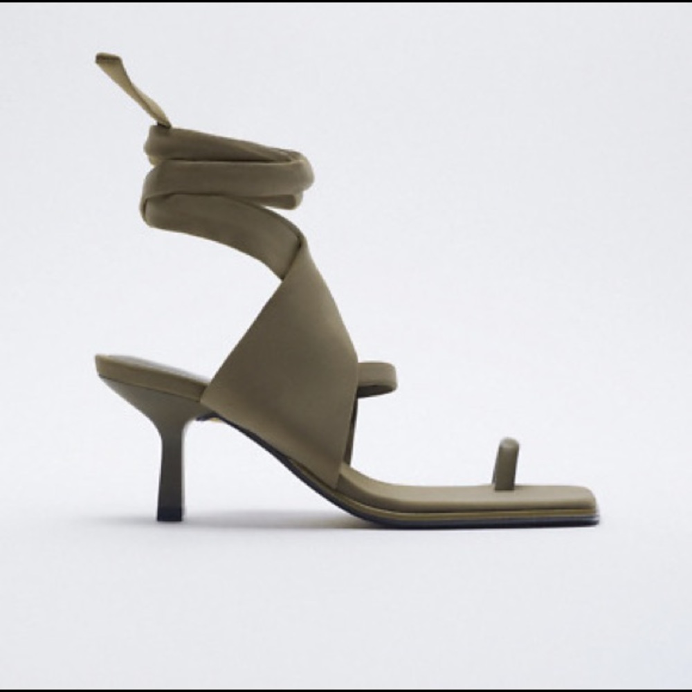 Zara khaki sandals size 39